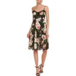 Dolce & Gabbana Floral Silk-Blend A-Line Dress