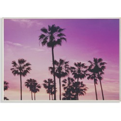 Tropical Purple Palm Trees Photography by Daphne Polselli
