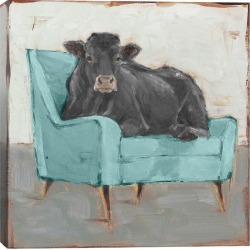 iCanvas Moo-ving In IV - Black by Ethan Harper Wall Art found on Bargain Bro Philippines from Gilt for $59.99