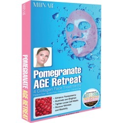 Monar Women's Set of 4 Pomegranate Collagen Age Retreat Face Masks