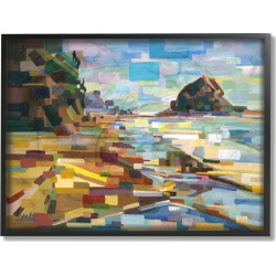 Stupell Geometric Downeast Rocky Coast Framed Art found on Bargain Bro from Ruelala for USD $30.39
