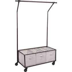 Honey-Can-Do Garment Rack With Bins