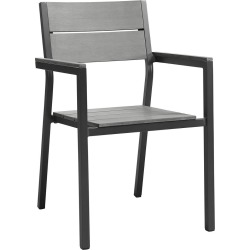 Modway Maine Dining Outdoor Patio Aluminum Armchair