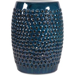 Imax Worldwide Home Indigo Cutout Garden Stool