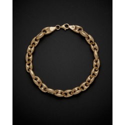 14K Italian Gold Puffed Mariner Bracelet