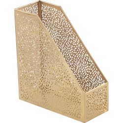 CosmoLiving by Cosmopolitan Metal Gold Magazine Holder