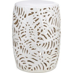 Imax Worldwide Home Palm Leaf Cutwork Garden Stool