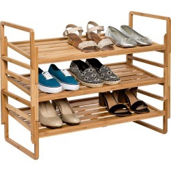 Honey-Can-Do 3-Tier Bamboo Shoe Rack