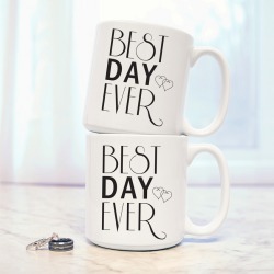 Cathys Concepts Best Day Ever Set of 2 20oz Large Coffee Mugs