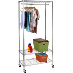 Honey-Can-Do 3-Shelf Deluxe Garment Rack