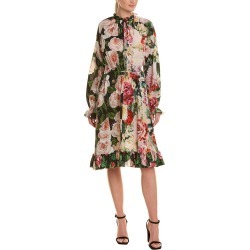 Dolce & Gabbana Floral Silk A-Line Dress