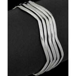 Italian Silver Set Of Five Bracelets