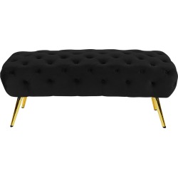 Verlaine Amara Black Velvet Bench