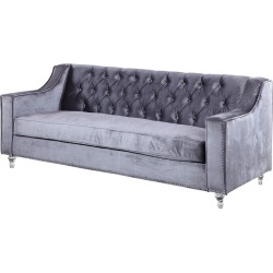 Dylan Velvet Round Acrylic Feet Sofa