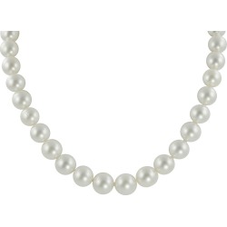 14K Diamond & 13-15mm South Sea Pearl Necklace