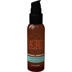 Hemp Sacred 2oz Natural Hemp Massage Body Oil
