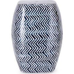 Imax Worldwide Home Herringbone Handpainted Garden Stool