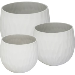 Sagebrook Home Set of 3 Ceramic Planters