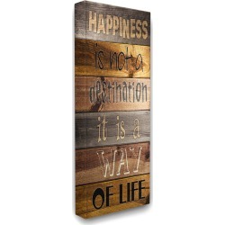 Stupell Home Decor Happiness Destination Planked Typography