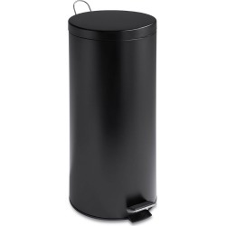 Honey-Can-Do 30L Round Matte Black Trash Can
