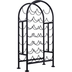 Old Dutch 27-Bottle Metal Matte Black Wine Rack