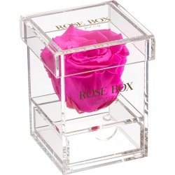 Rose Box NYC Single Neon Pink Rose Jewelry Box