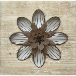 Stratton Home Decor Rustic Flower Wall Decor