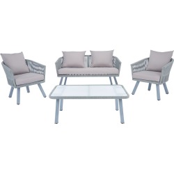 Safavieh Belmi Outdoor 4Pc Rope Living Set found on Bargain Bro Philippines from Gilt City for $799.99