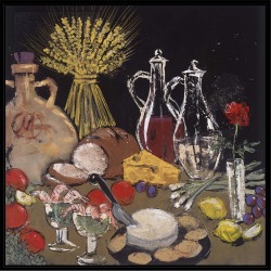 Sur La Table, Decorative Framed Hand Embellished Canvas