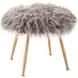 Imax Worldwide Home Vadden Fuzzy Stool