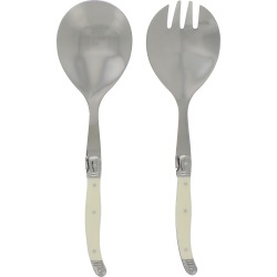 French Home 2pc Laguiole Faux Ivory Salad Servers