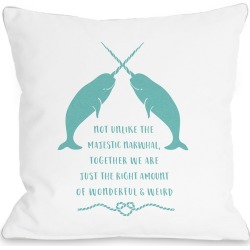 One Bella Casa Narwhal Blank Outdoor Pillow