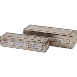 IMAX Set of 2 Haines Mother of Pearl Boxes