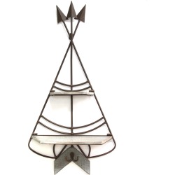 Stratton Home Decor Teepee Shelf & Hook Wall Decor