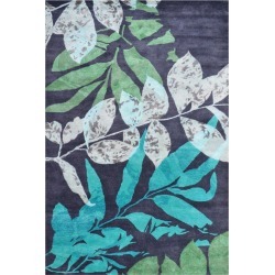 The Rug Market Leaf Silhouette Hand-Made Wool & Silk Contemporary Rug