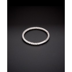 14K Italian Gold Ribbed Stack Ring