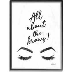 Stupell All About The Brows Ink Illustration by Amanda Greenwood Framed Art found on Bargain Bro from Ruelala for USD $22.79