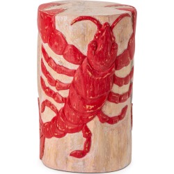 Imax Worldwide Home Wood Caved Lobster Stool