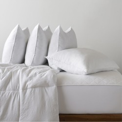 Exquisite Set of 4 Soft Plush Gel Fiber Filled Allergy Resistant Stomach Sleeper Pillows