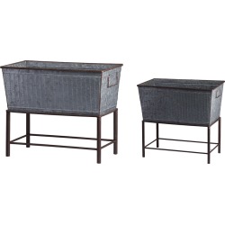 A&B Home Set of 2 Zale Planters with Stands