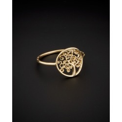 14K Italian Gold Tree Of Life Ring