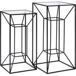 Imax Worldwide Home Set of 2 Rogers Power Coated Tall Accent Table