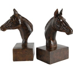 A&B Home Set of 2 Horse Bookends