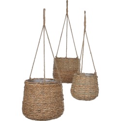 BIDKhome Set of 3 Avalon Hanging Baskets