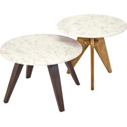 Imax Worldwide Home Febe Tall Marble & Wood Table