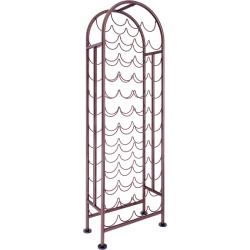 Old Dutch 47 Bottle Metal Oiled Bronze Wine Rack