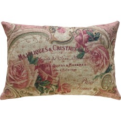 French Roses Linen Pillow