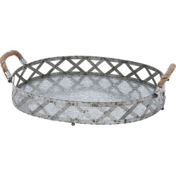 18in Galvanized Metal Tray