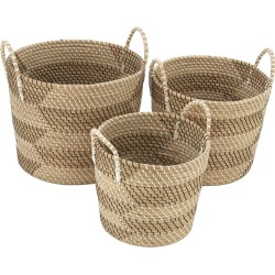 Set of 3 Seagrass Baskets