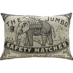 Jumbo Elephant Linen Pillow